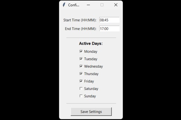 Configuration Window